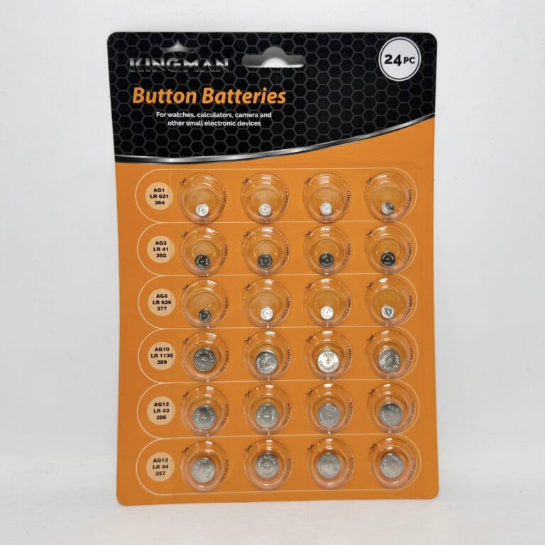 KINGMAN BUTTON BATTERIES 24CT